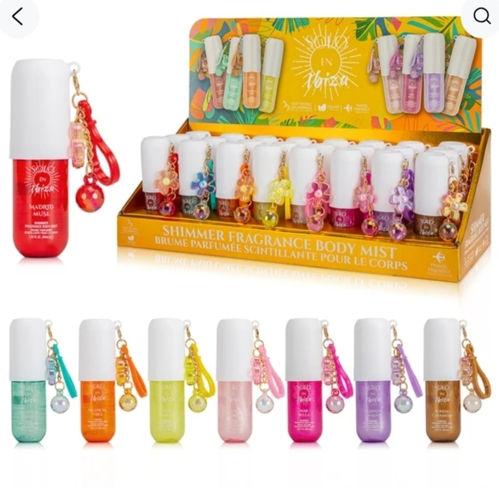 SOLO EN IBIZIA SHIMMER BODY MIST TRAVEL KEYCHAIN-